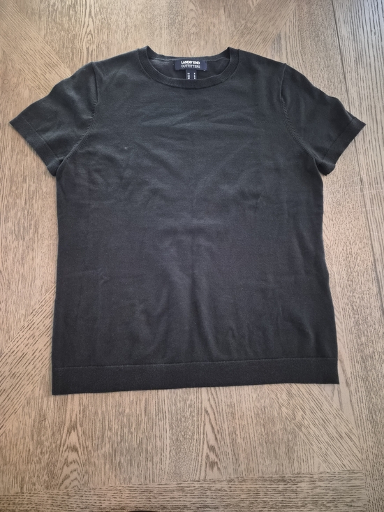 Lands' End Tops - Lands' End Black Short-Sleeve Crewneck Tee - Women